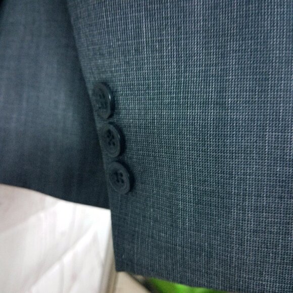 Marc Ecko 36S 2 Button Dark Gray Birdseye Suit Blazer Sport Coat - Picture 5 of 10